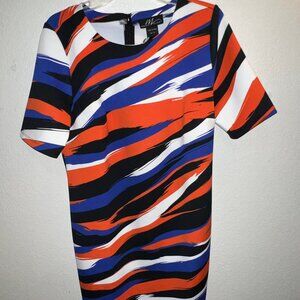 Midnight Velvet Size 14 Multicolored Sheath Dress